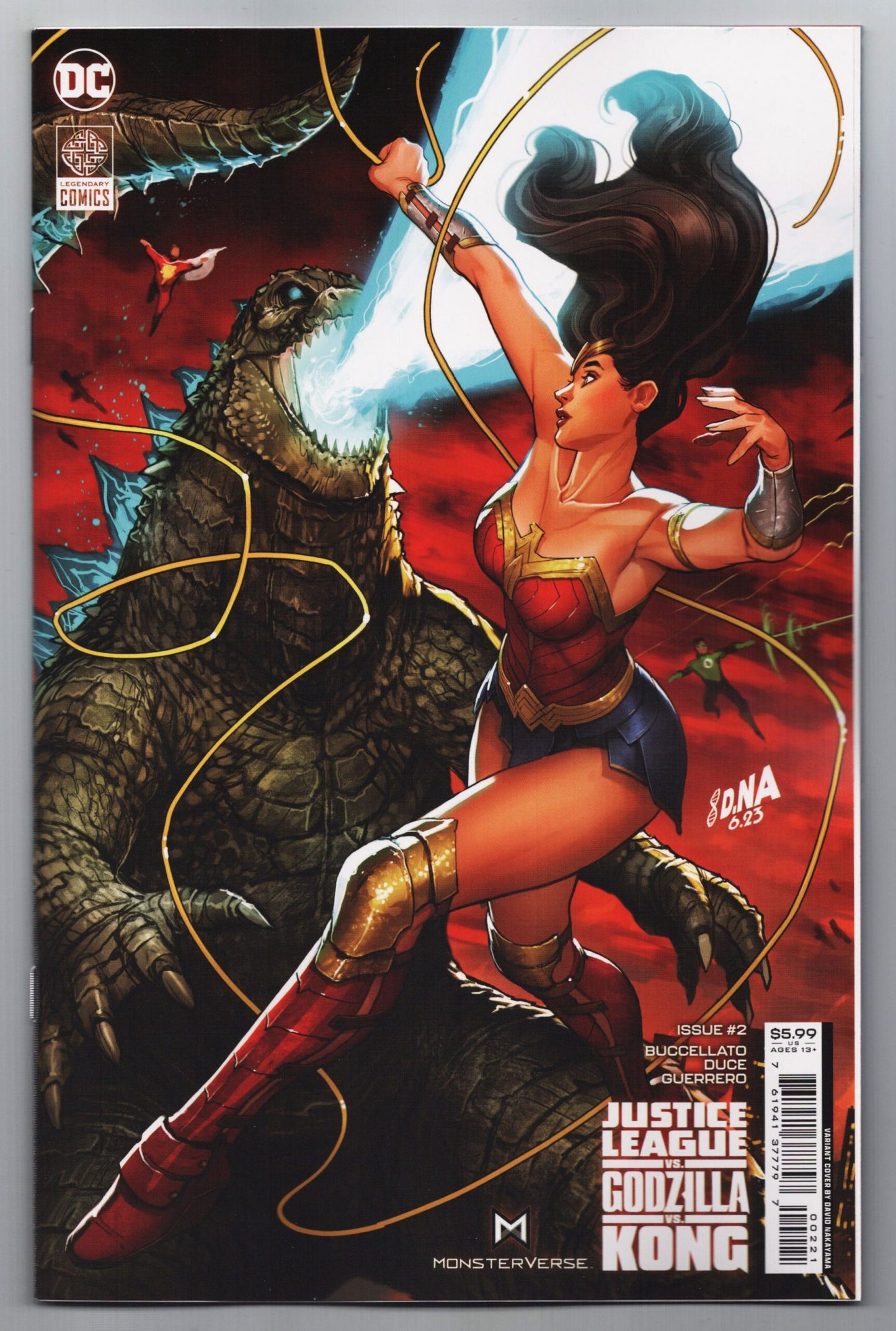 Wonder Woman vs Atomic Blast Godzilla DC Multiverse
